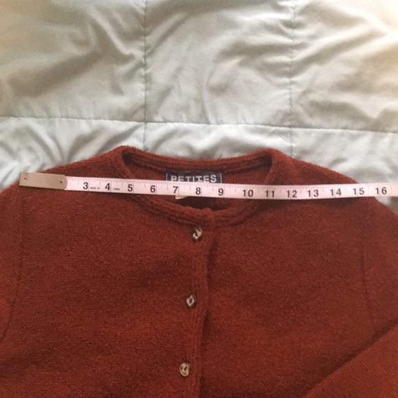 🍁 Vintage Burnt Orange Fuzzy Cropped Cardigan - Picture 11 of 13